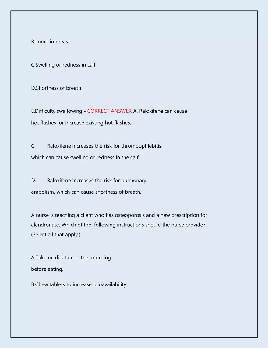 RN Pharmacology Latest 2026\2027 Actual Exam 242 Questions And Answers - Page 27