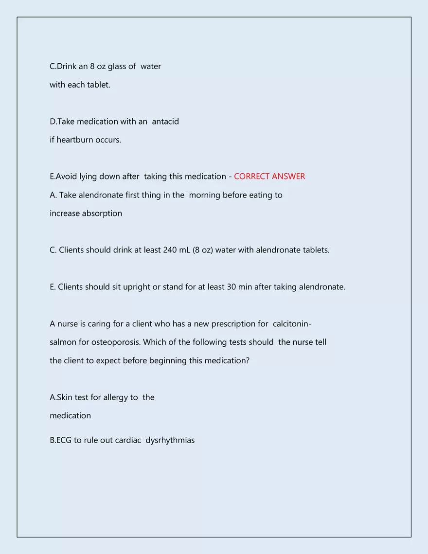 RN Pharmacology Latest 2026\2027 Actual Exam 242 Questions And Answers - Page 28