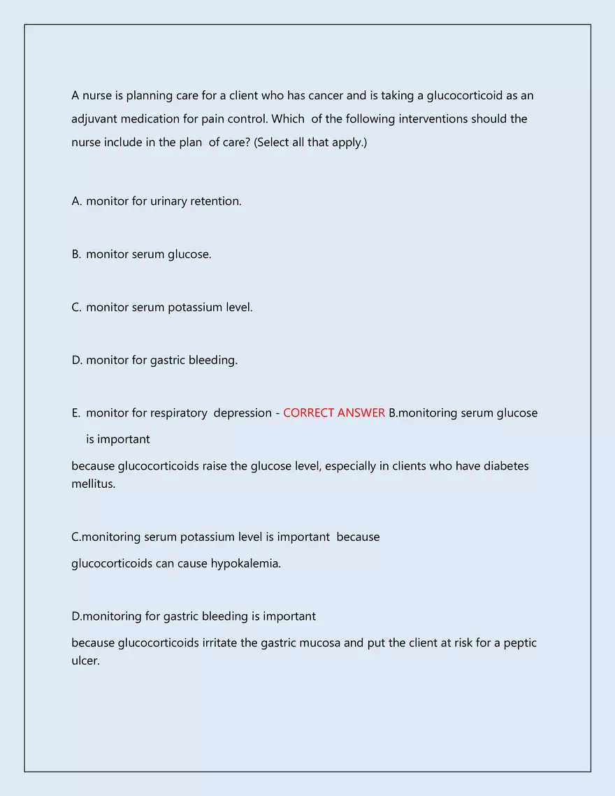 RN Pharmacology Latest 2026\2027 Actual Exam 242 Questions And Answers - Page 41
