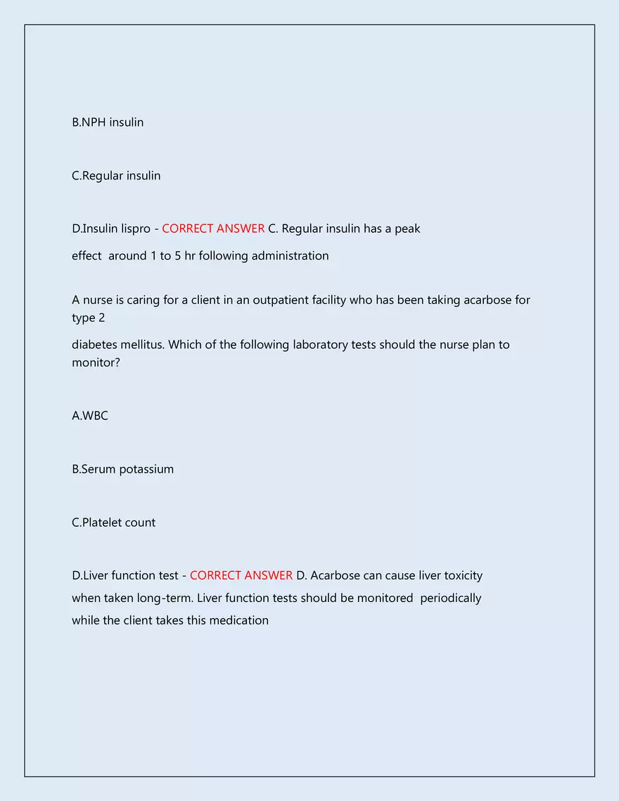 RN Pharmacology Latest 2026\2027 Actual Exam 242 Questions And Answers - Page 48