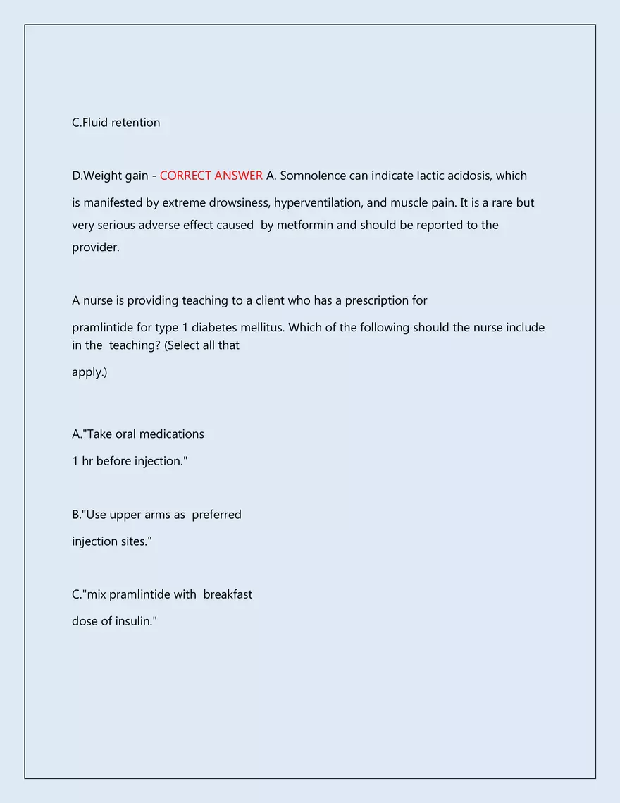 RN Pharmacology Latest 2026\2027 Actual Exam 242 Questions And Answers - Page 50