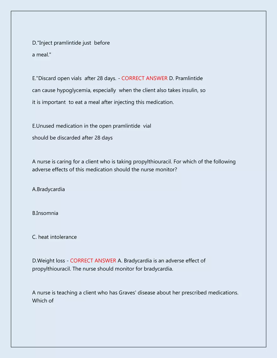 RN Pharmacology Latest 2026\2027 Actual Exam 242 Questions And Answers - Page 51