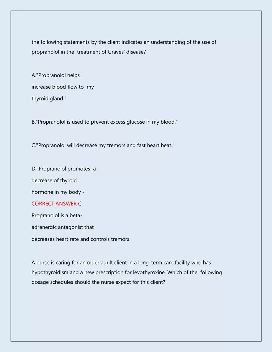 RN Pharmacology Latest 2026\2027 Actual Exam 242 Questions And Answers - Page 52
