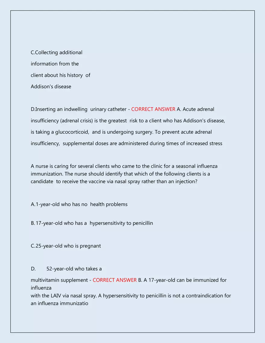 RN Pharmacology Latest 2026\2027 Actual Exam 242 Questions And Answers - Page 55