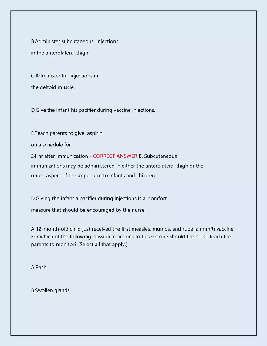RN Pharmacology Latest 2026\2027 Actual Exam 242 Questions And Answers - Page 57