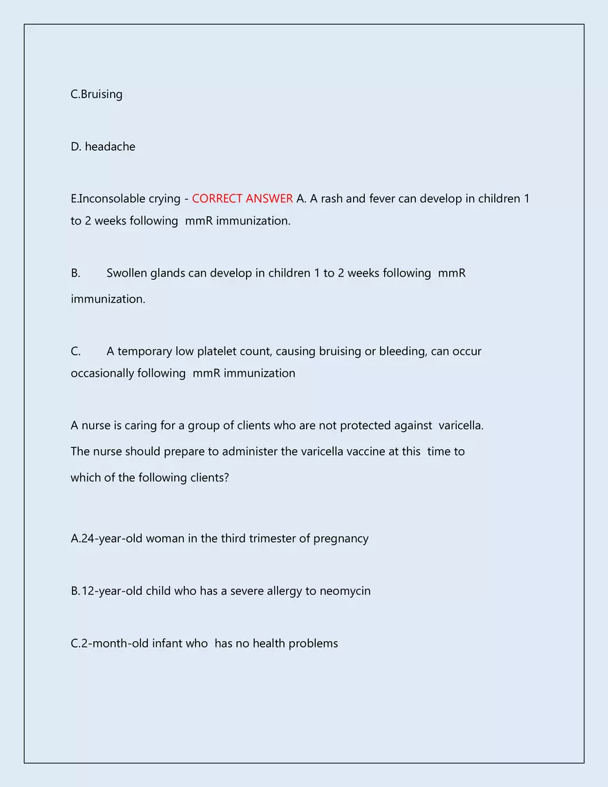 RN Pharmacology Latest 2026\2027 Actual Exam 242 Questions And Answers - Page 59