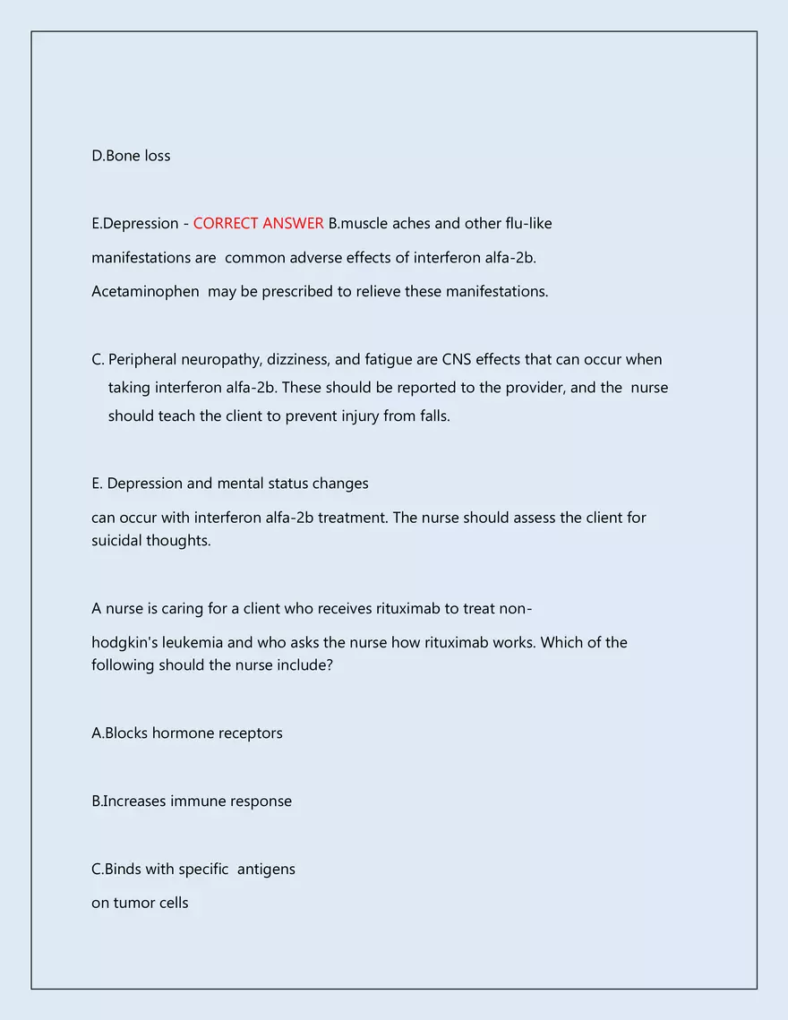 RN Pharmacology Latest 2026\2027 Actual Exam 242 Questions And Answers - Page 64