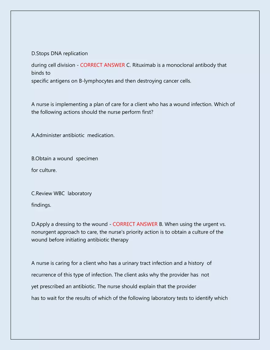 RN Pharmacology Latest 2026\2027 Actual Exam 242 Questions And Answers - Page 65
