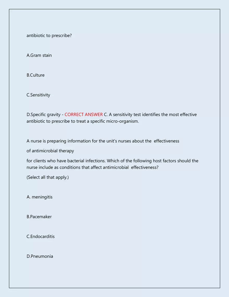 RN Pharmacology Latest 2026\2027 Actual Exam 242 Questions And Answers - Page 66
