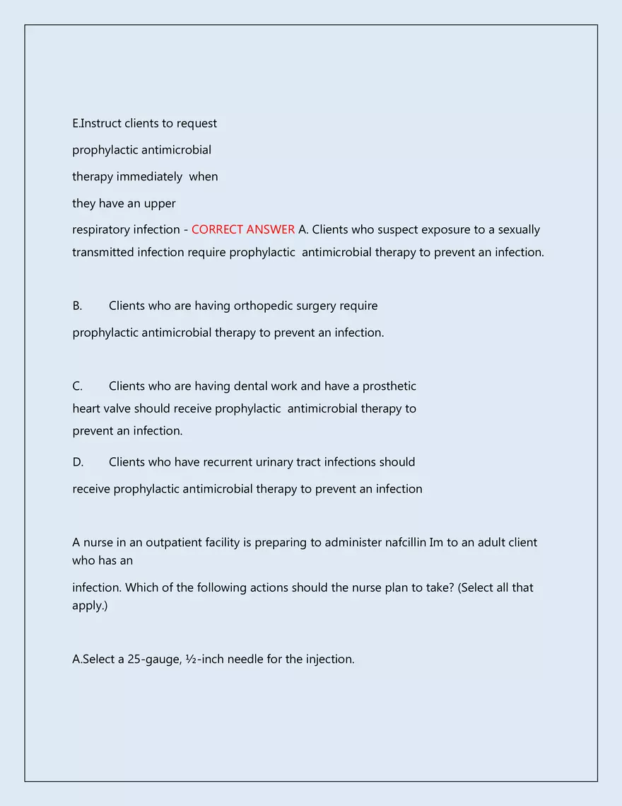 RN Pharmacology Latest 2026\2027 Actual Exam 242 Questions And Answers - Page 70