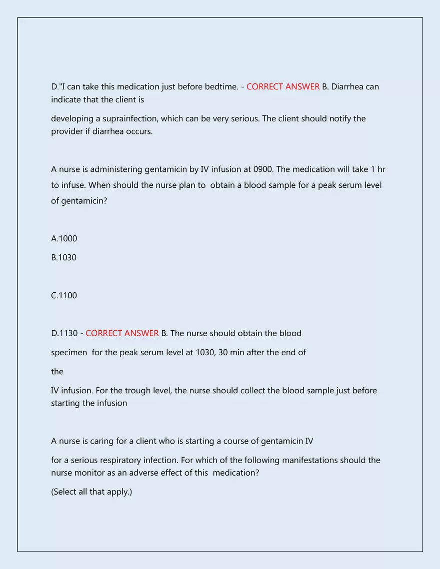 RN Pharmacology Latest 2026\2027 Actual Exam 242 Questions And Answers - Page 75