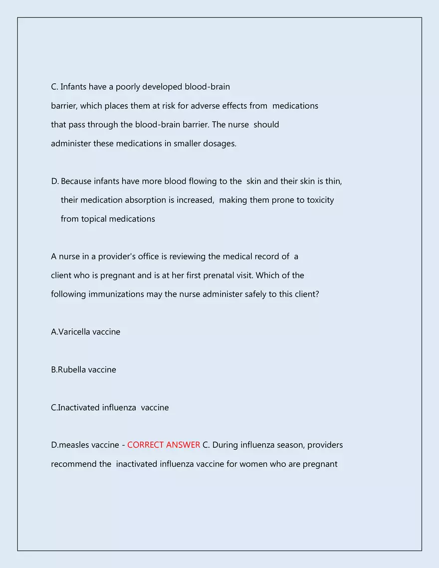 RN Pharmacology Latest 2026\2027 Actual Exam 242 Questions And Answers - Page 91