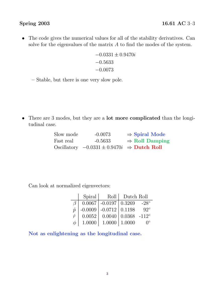 Aircraft Lateral Dynamics - Page 3