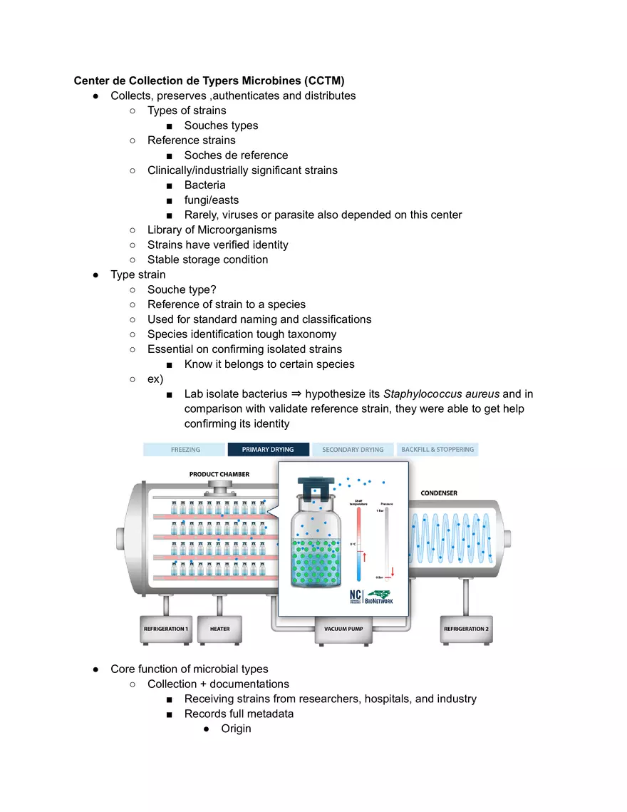 Center de Collection de Typers Microbines (CCTM) - Page 1