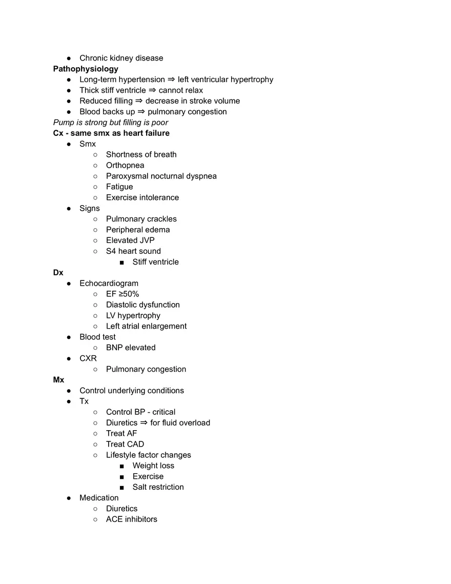 Heart Failure With Preserved Ejection Fraction (HFpEF) - Page 2
