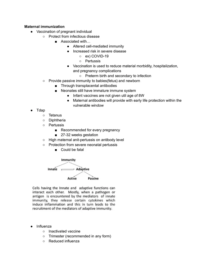 Maternal Immunization - Page 1