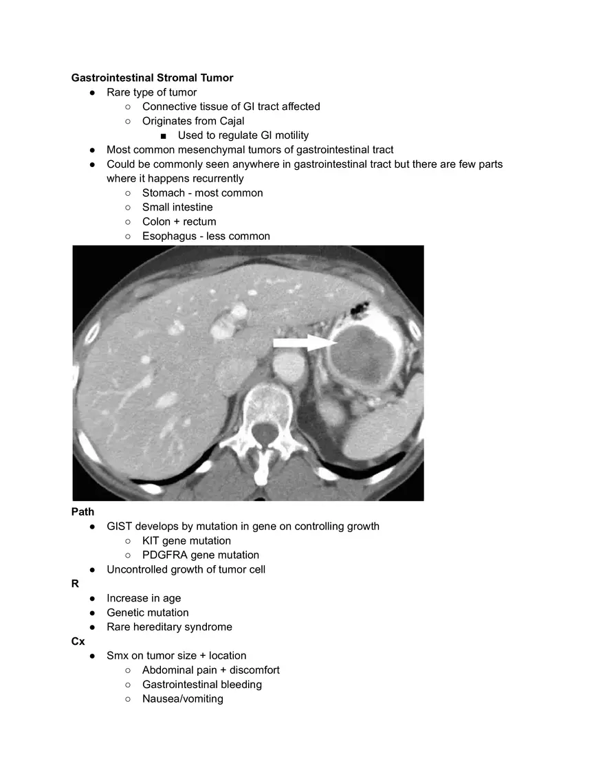 Gastrointestinal Stromal Tumor - Page 1
