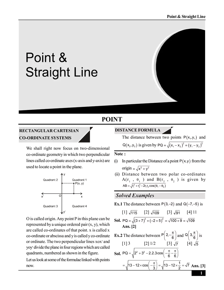Point & Straight Line (Point) - Page 1