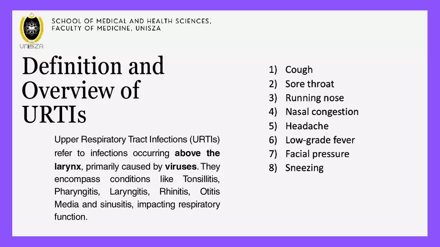 Presentation - Upper Respiratory Tract Infections - Page 13