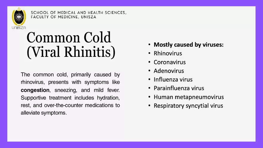 Presentation - Upper Respiratory Tract Infections - Page 17