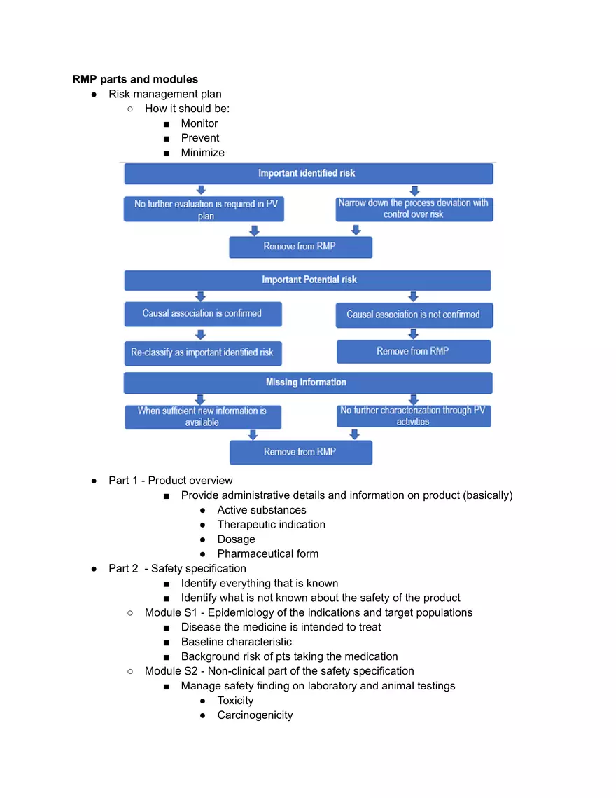 Risk Management Plan Parts and Modules - Page 1