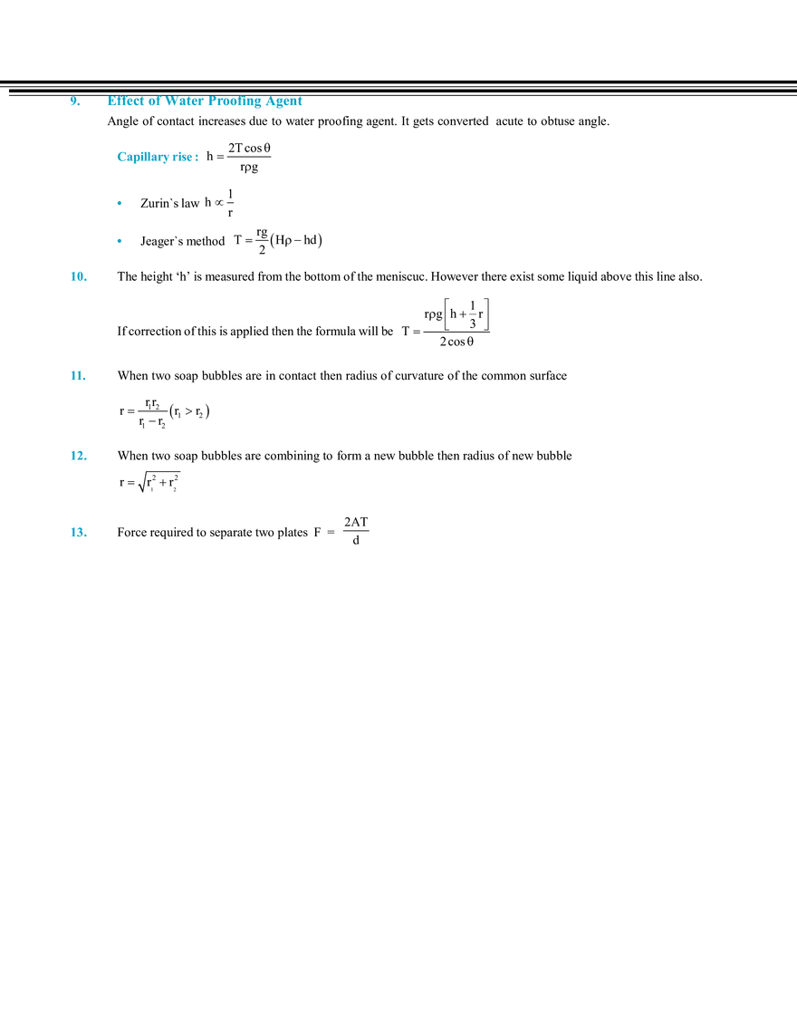 Tips & Formulas Surface Tension - Page 3