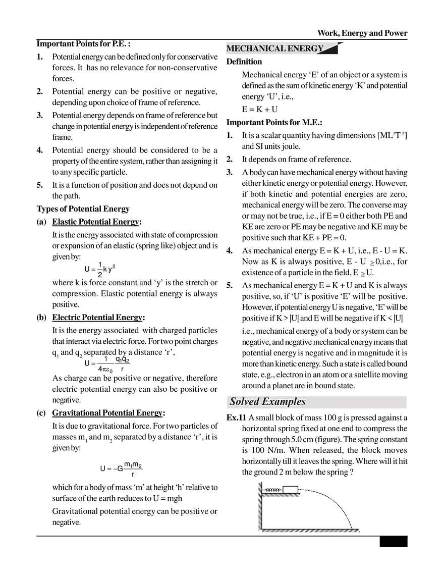 Work, Energy and Power - Page 14