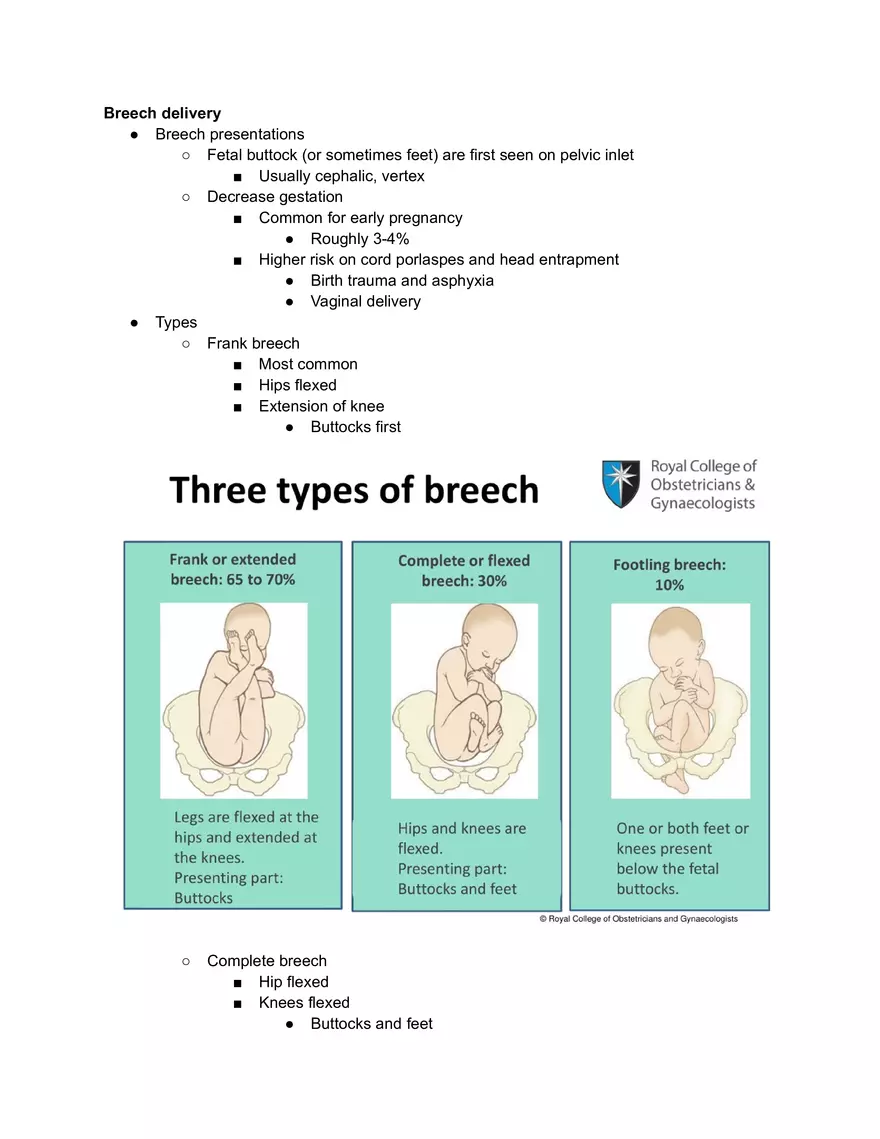 Breech Delivery - Page 1