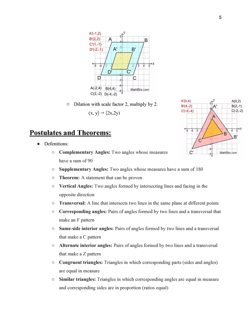 Geometry Study Guide - Page 23