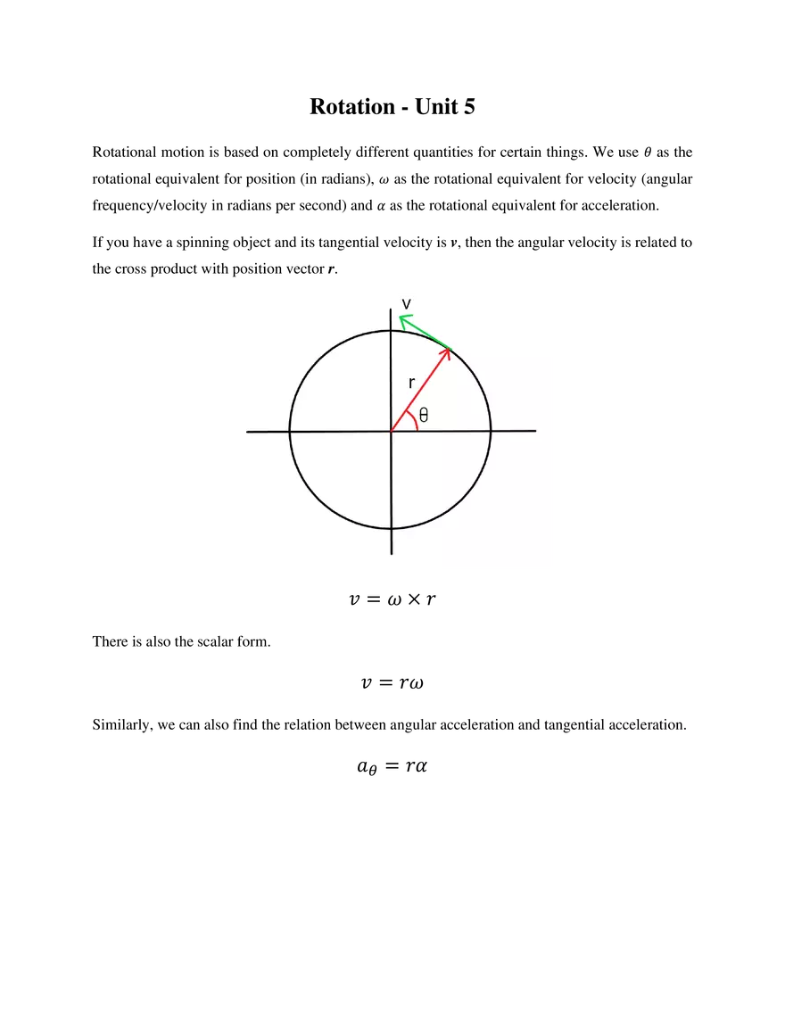 Rotation - Unit 5 - Page 1