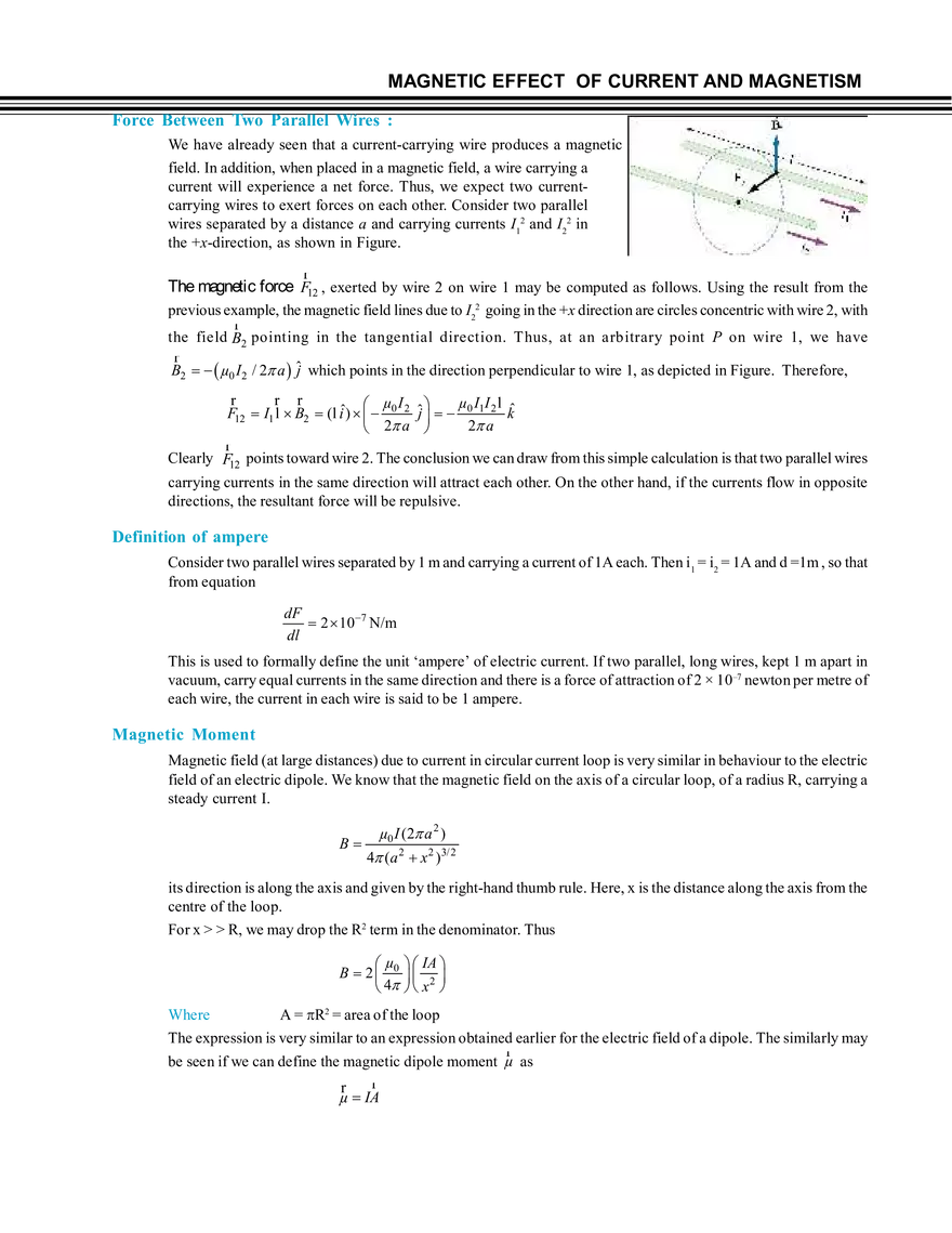 Magnetic Effect of Current and Magnetism - Page 38