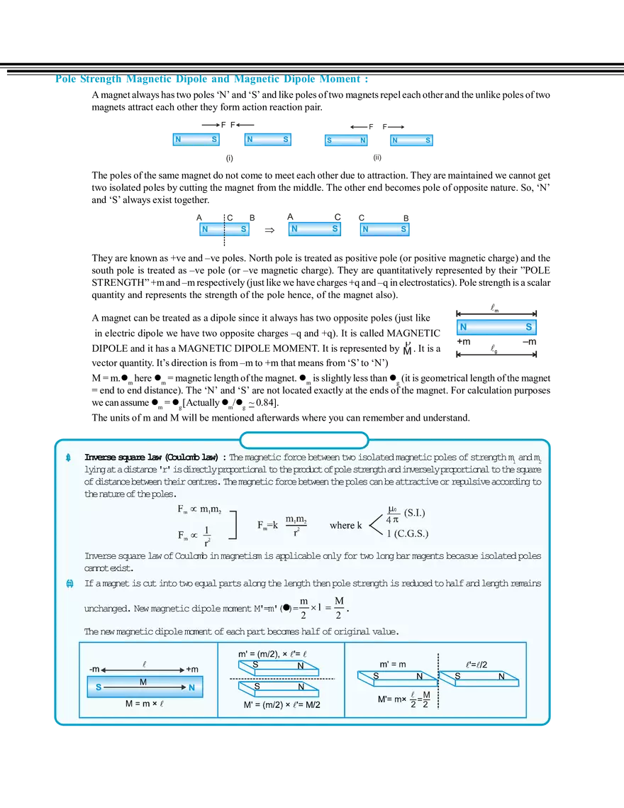 Magnetic Effect of Current and Magnetism - Page 2