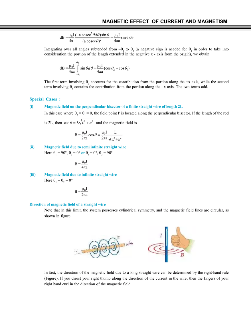 Magnetic Effect of Current and Magnetism - Page 5