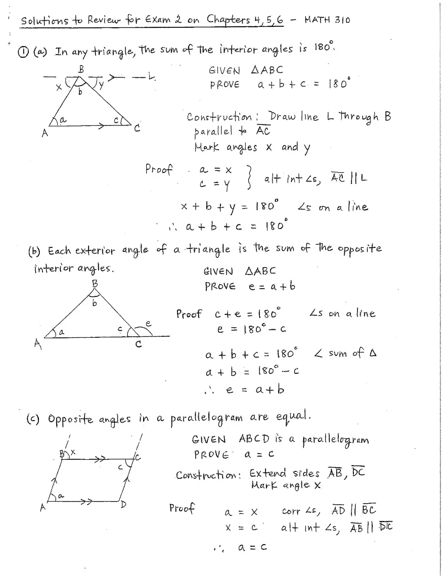Solutions to Review for Exam 2 on Chapters 4, 5, 6 - Page 1