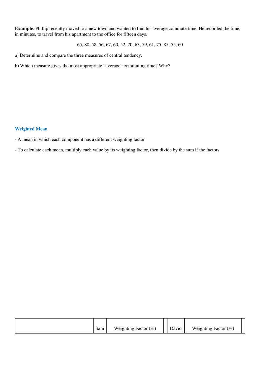 Measures of Central Tendency - Page 2