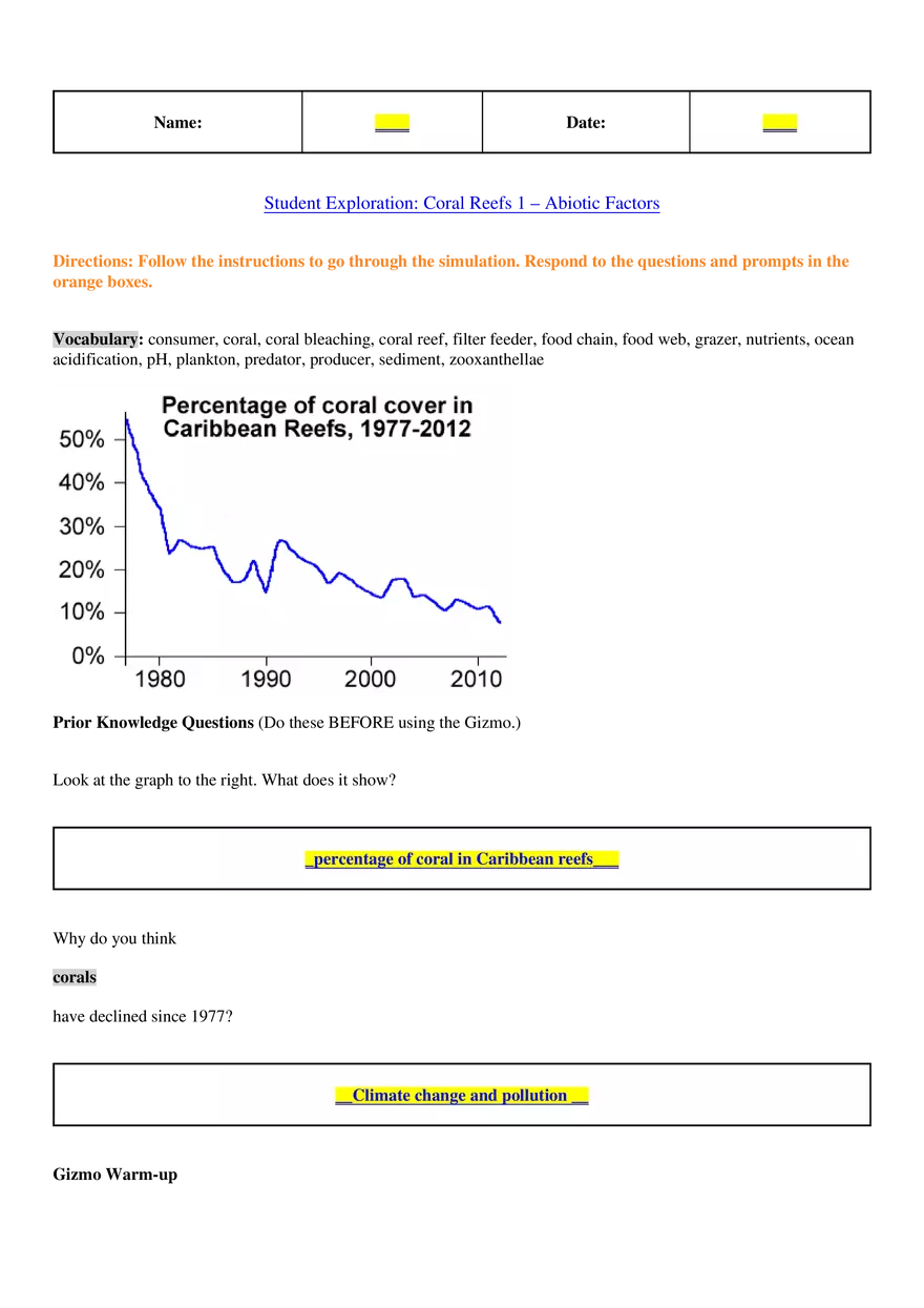 Day 67 & 68 Coral Reef Gizmo - Page 1
