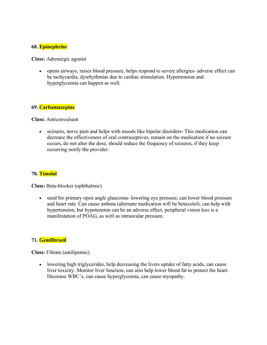 Pharmacology Study Guide - Page 8
