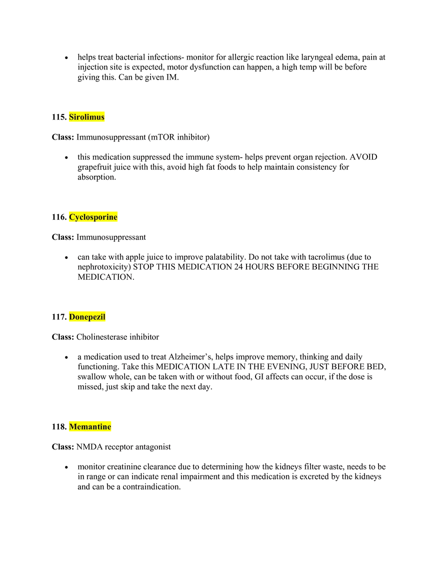 Pharmacology Study Guide - Page 19