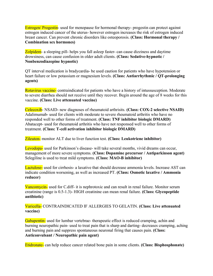 Pharmacology Study Guide - Page 30