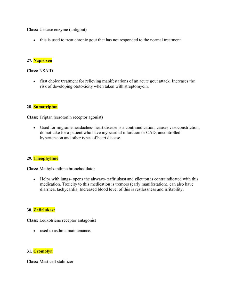 Pharmacology Study Guide - Page 34
