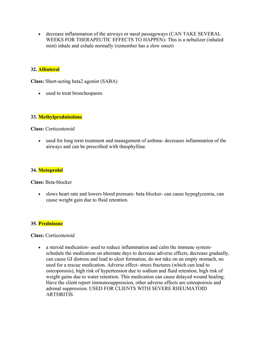 Pharmacology Study Guide - Page 35