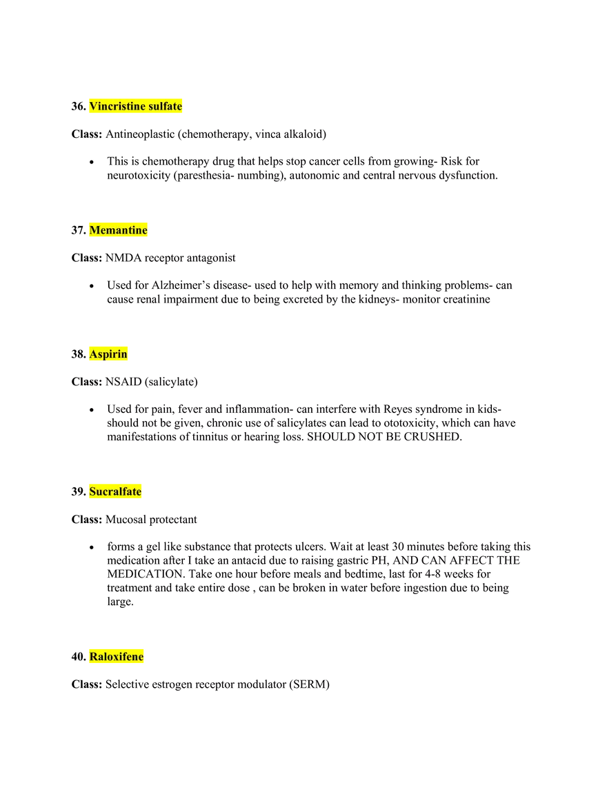 Pharmacology Study Guide - Page 36