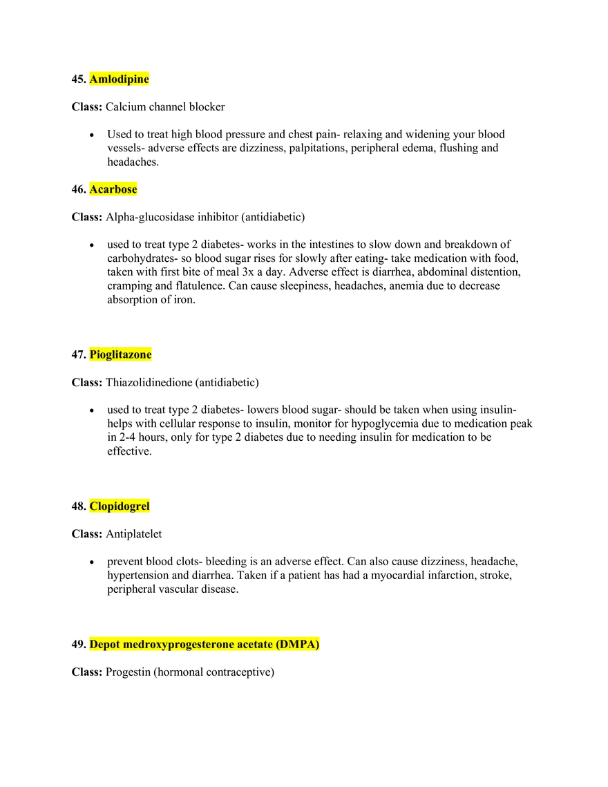 Pharmacology Study Guide - Page 3