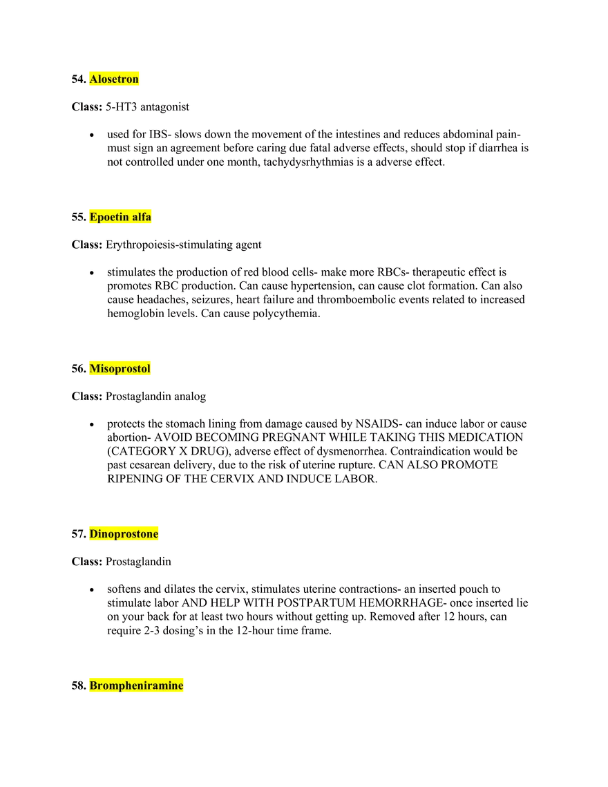 Pharmacology Study Guide - Page 5