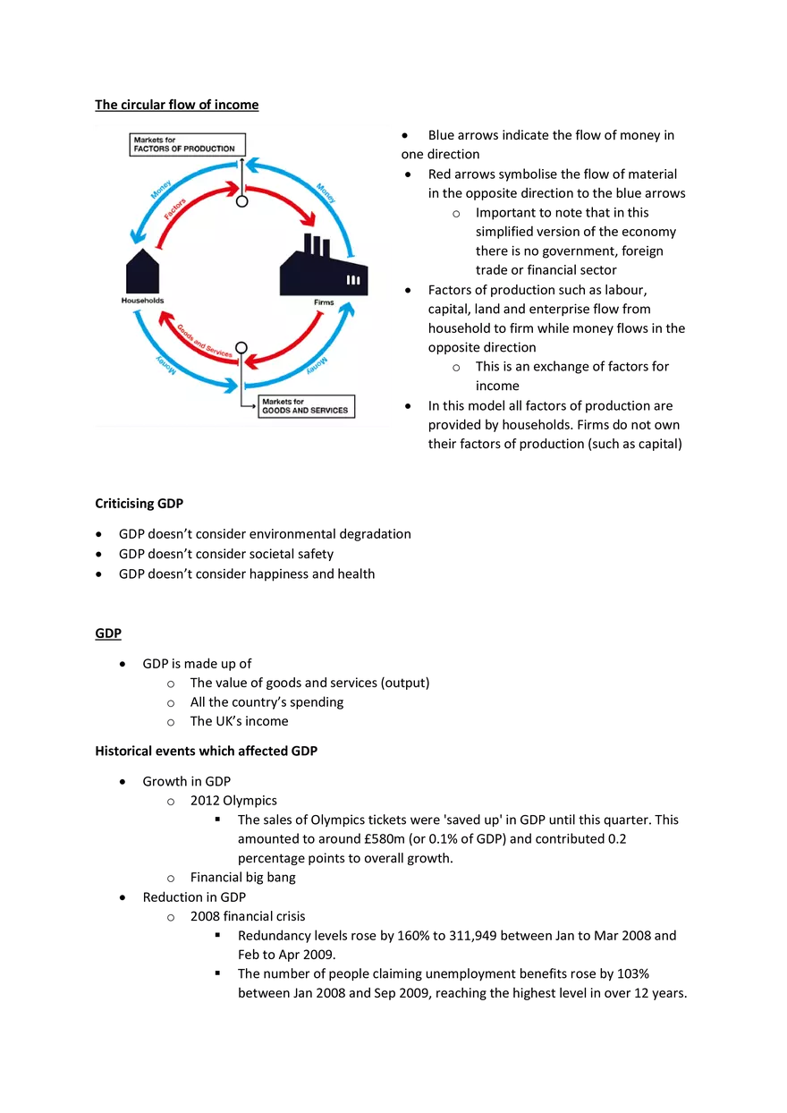 The Circular Flow of Income - Page 1