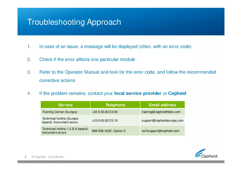 Troubleshooting Gene Expert Machine - Page 2