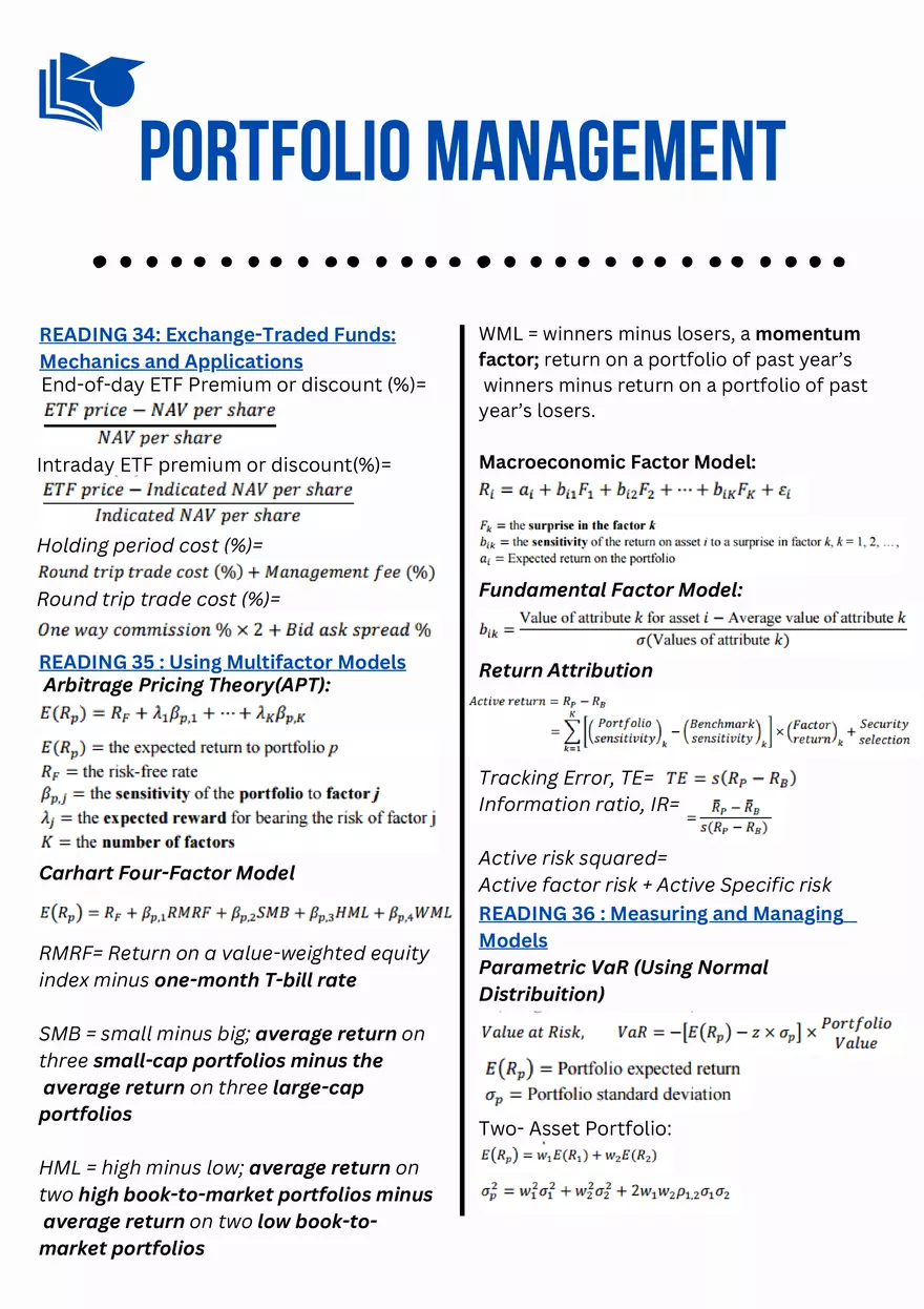 CFA Level 2: Education Quick Sheet - Page 15