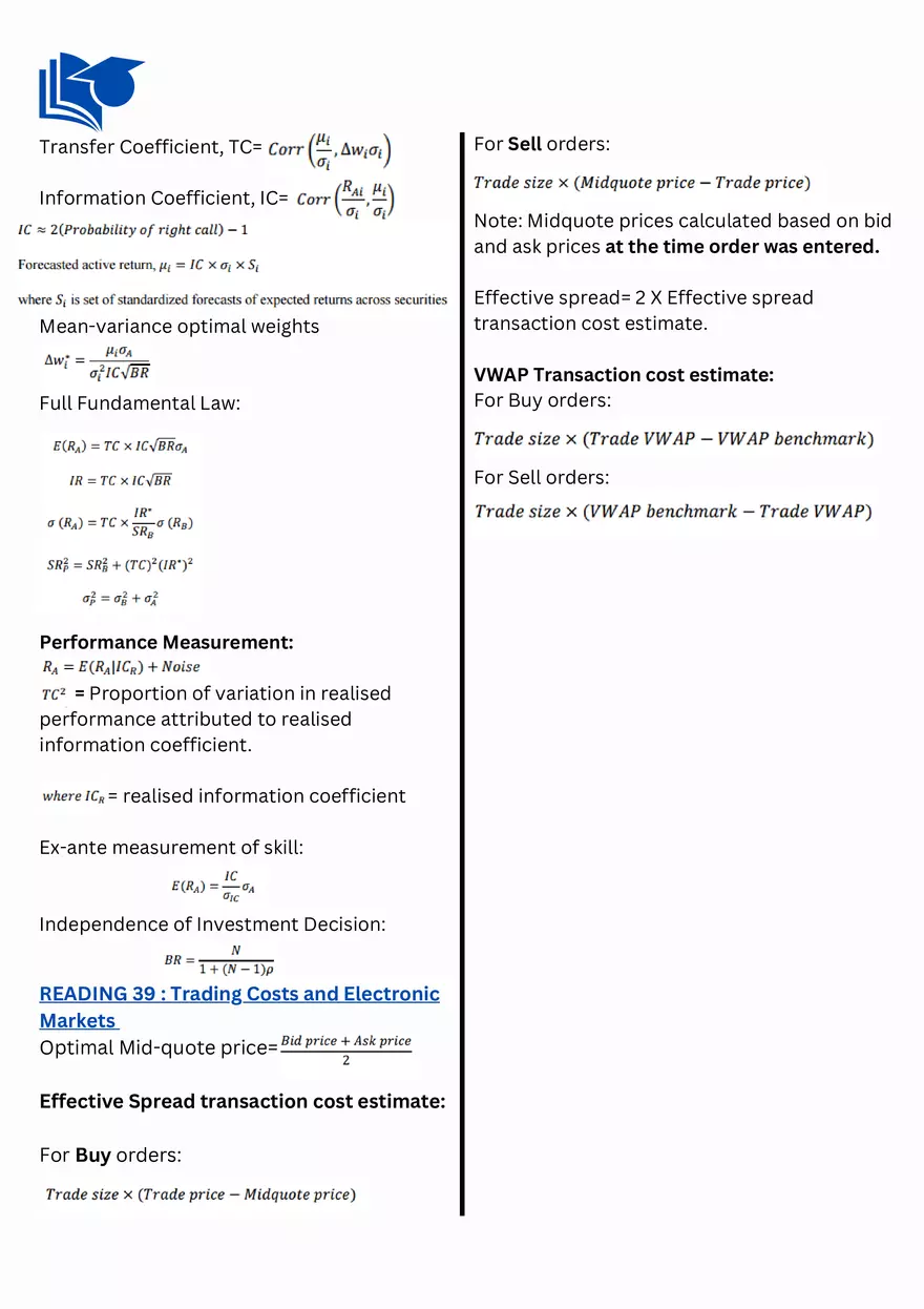 CFA Level 2: Education Quick Sheet - Page 17