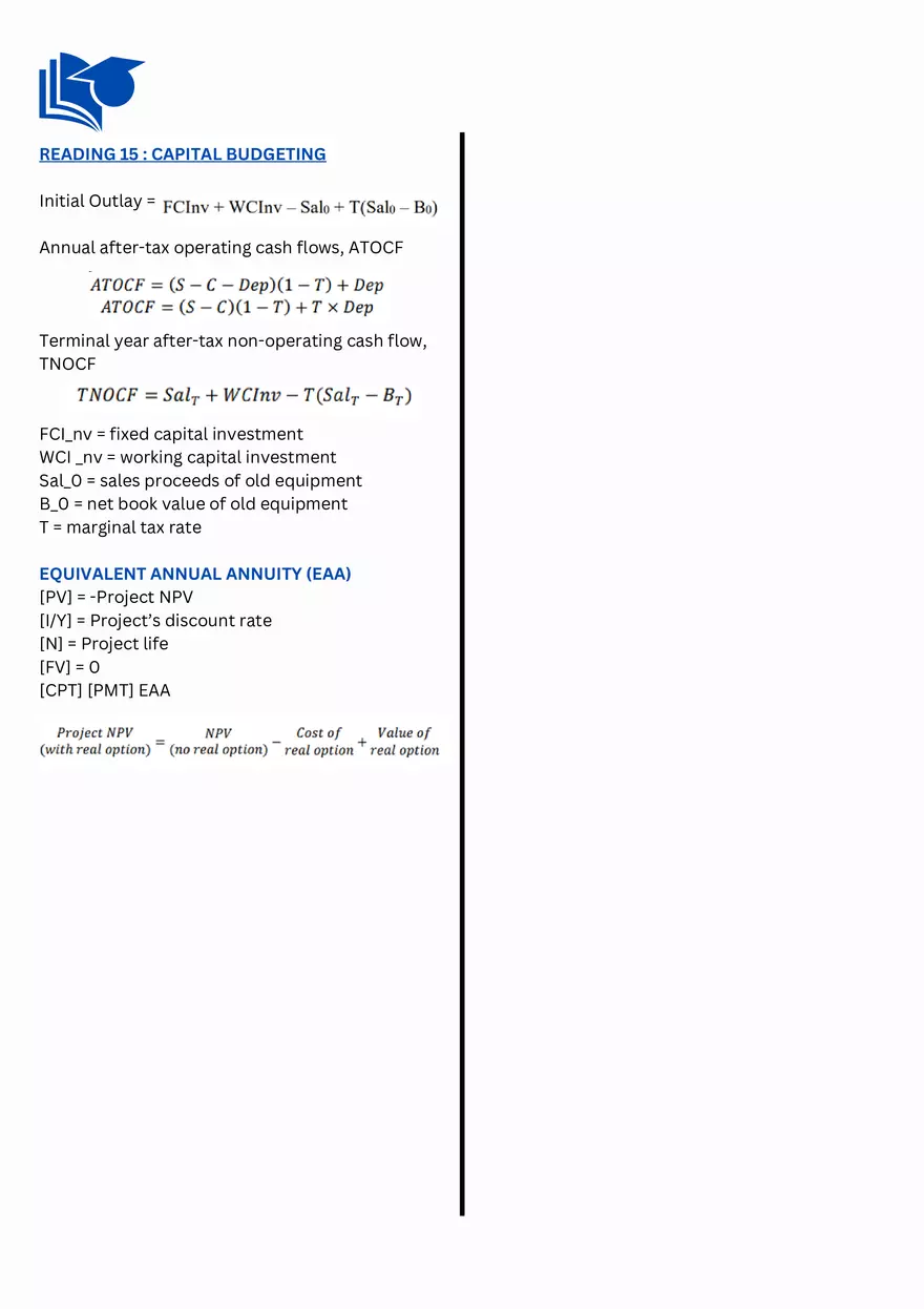 CFA Level 2: Education Quick Sheet - Page 24