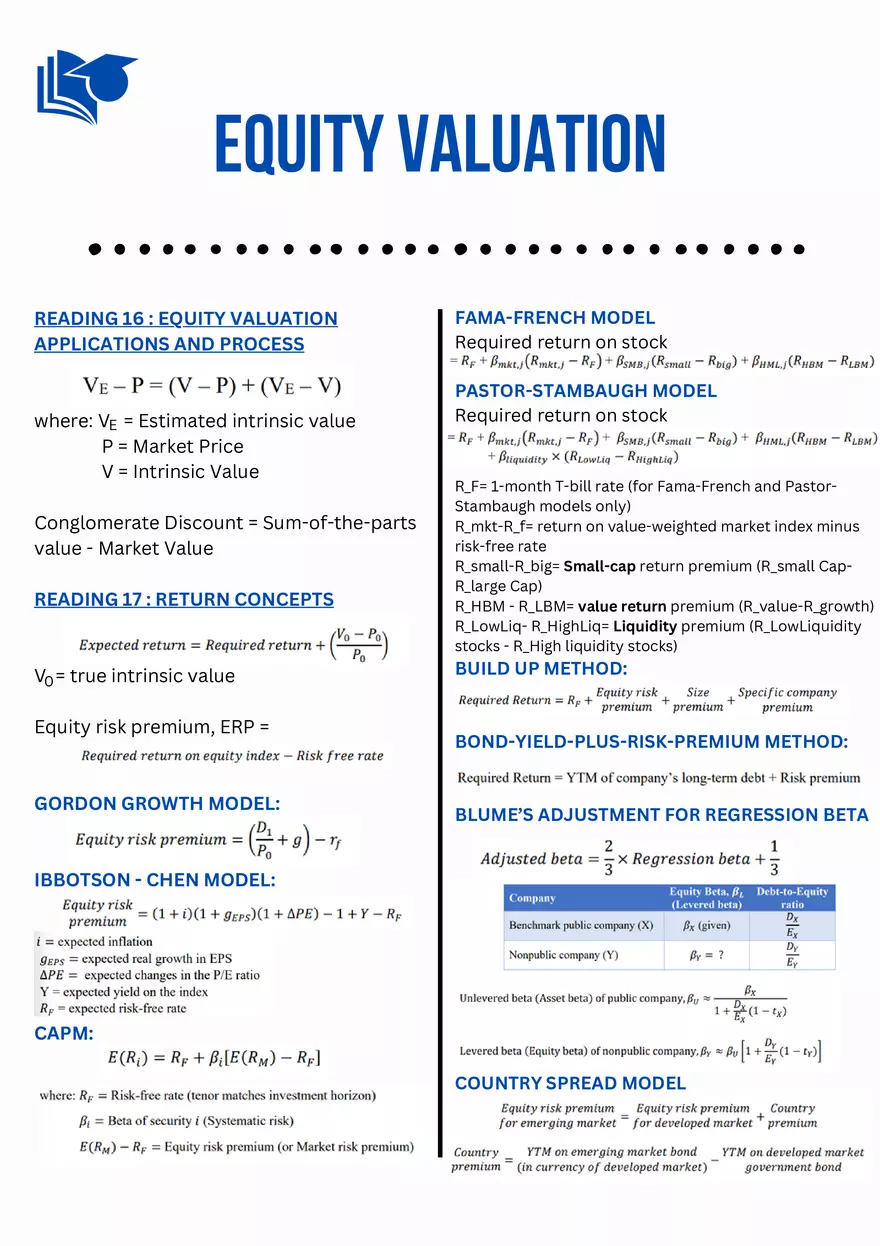 CFA Level 2: Education Quick Sheet - Page 3